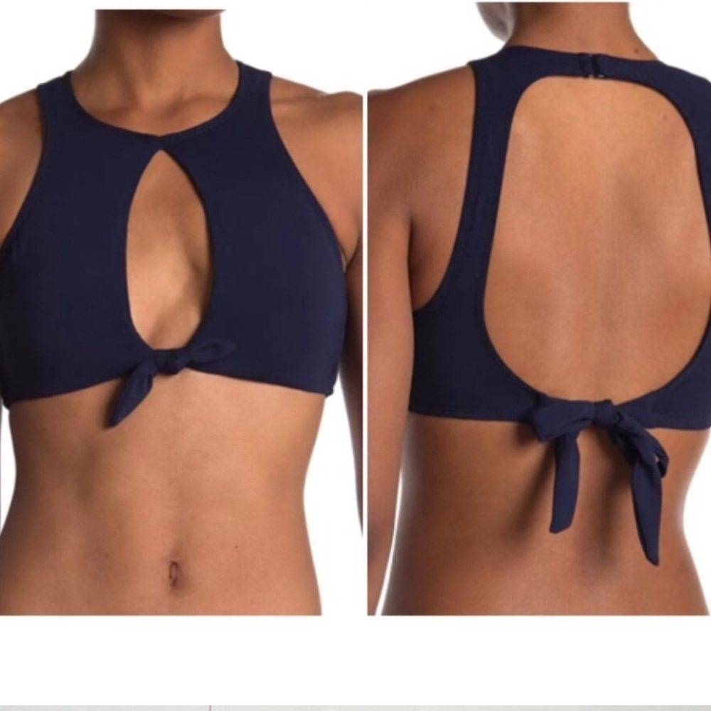 NWOT Robin Piccone Ava High Neck Cutout Tie
Bikini Top - Picture 8 of 8